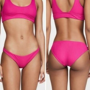 Vitamin A Sienna Top Luciana Bottom Malaia Pink Bikini Ribbed Rib